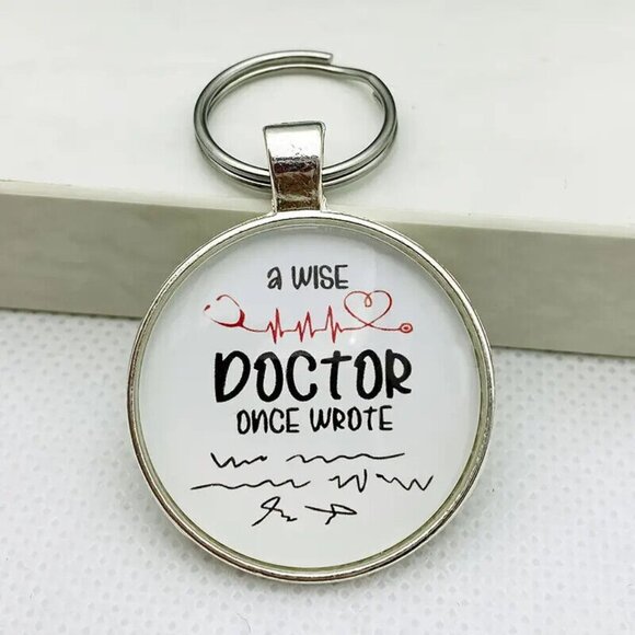 Doctor Other - Funny Doctor Keychain "A Wise Doctor once wrote..." 🥼🩺  Makes a great gift !